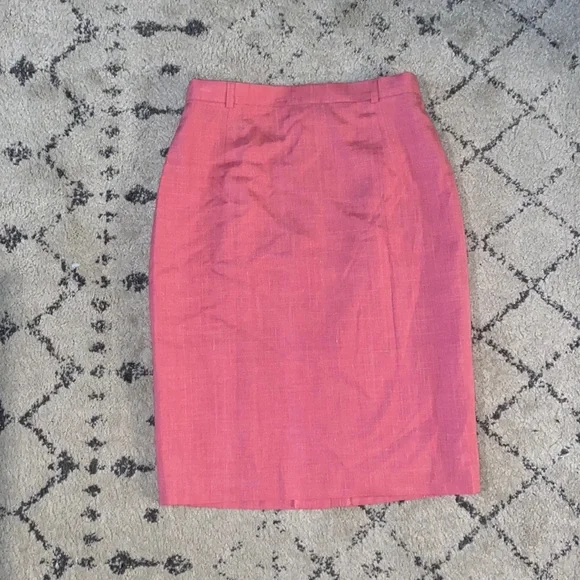 ESCADA linen pink fully lined pencil skirt sz 36 - Picture 2 of 9